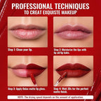 Oulac Matte Liquid Red Lipstick for Women, Deep Red Lip Gloss Creamy Matte Texture, Waterproof, Non-Stick Cup, Extra-Pigmented Lip Tint Stain with Vitamin E & Rose Oil, Vegan, Cruelty-Free, M01