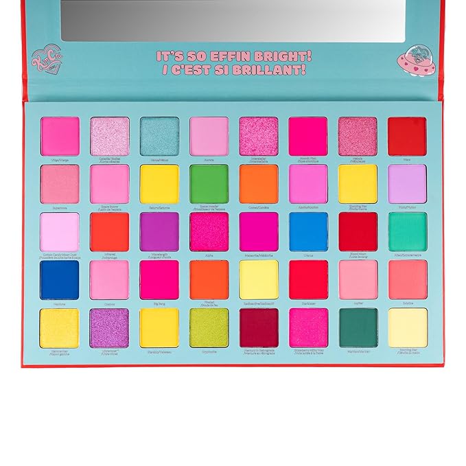 Kimchi Chic Holy Sharts Eyeshadow Palette - Bright Colors, Blendable, Long Lasting, Cruelty Free, Multicolor, It’s So Effin Bright 40 Color