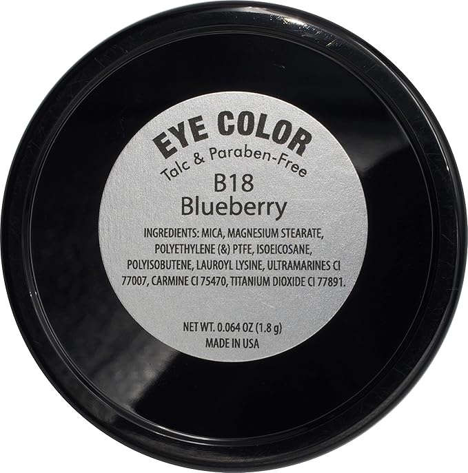 Blueberry Shimmering Violet Purple Blue Pressed Powder Single Eyeshadow; Talc, Paraben & Cruelty Free