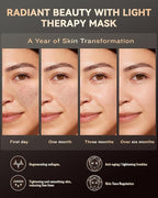 FOLOKE LED Light Therapy Mask Skin Care Mask, LED Red Light Therapy 630nm & 830nm Wavelength for Home Use, Body Beauty Machine for Care at Home (White)