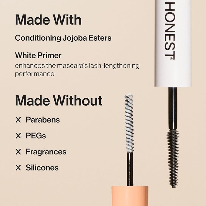 Honest Beauty 2-in-1 Extreme Length Mascara + Lash Primer 3-Pack | Cruelty Free + Safe for Sensitive Eyes | 0.27 fl oz each (pack of 3)