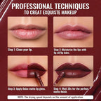 Oulac Matte Liquid Dark Red Lipstick for Women, Long Lasting Lipstick, Waterproof Lip Stain, No Transfer, Creamy High Pigmented Formula with Vitamin E, Vegan & Cruelty-Free M18