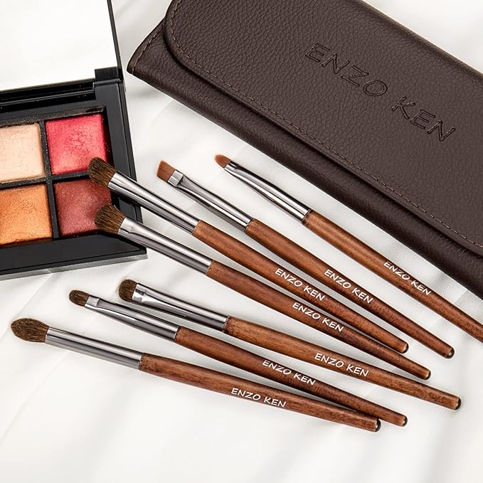Natural Pony Hair Eye Shadow Brush Set, Small Eyeshadow Brushes Set, Eye Makeup Brushes Set Professional, Small Nose Contour Brush, Angled Eyeshadow Brush, Eyeshadow Blending Brushes