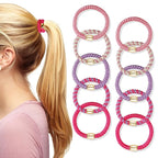 Hair Ties No Damage - 10PCS Ponytail Holders - Elastic Hair Ties for Thick Hair - Braided Hair Bands for Women Girls's Hair - Beautiful Girlfriends