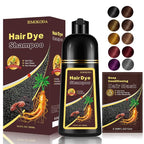 Instant Black Tea Hair Dye Shampoo for 100% Gray Hair Coverage, Natural Herbal Hair Color Shampoo Hair Dye, 3 in 1 Coloring & Care Formula Lasts 3-4 Weeks, Easy & Quick to Use for Women Men, 500ML