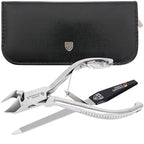 3 Swords Germany - Brand Quality Professional Toe Nail Nipper Clipper Set Stainless Steel Wave Nipper, Head Cutter, Nail File with case for ingrown Toe Nails, Manicure Pedicure by 3 Swords (196)