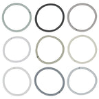 Expressions 216-Piece Hair Ties, 4mm Gray Shades Elastic Bands, Durable, Clasp-Free, Comfort-Fit for All Hair Types, Women and Men