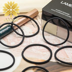 100PCS Black Hair Ties For Thick Hair, Ponytail Holders Hair Bands No Damage For Women, Elastic Thick Hair Ties Hair Bands For Girl Thin Hair (Black)