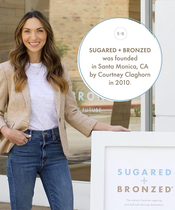 SUGARED + BRONZED Sunless Tanning Water - No Added Bronzer, FlexExpress® Formula, Self-Tanner for Face & Body, Lightweight, Hydrating, Clean Ingredients, Long-Lasting, Suits All Skin Types (4 Fl Oz)