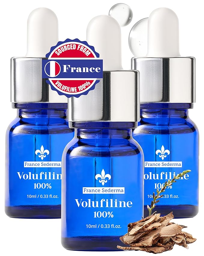 100% Volufiline Ampoules – Advanced Firming & Lifting Facial Ampoule from France Sederma, Intense Hydration & Skin Rejuvenation for Youthful, Perfect for Layering & DIY, 0.33 fl.oz (10ml) 3 Pack
