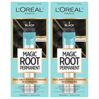 L’Oréal Paris Magic Root Permanent Hair Color, 10 Minute Hair Dye Kit to Rescue Roots with 100% Gray Hair Coverage, 2 Black, 2 Pack (Packaging May Vary)