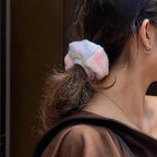 Thick Large Pink Hair Scrunchie for Women Soft Knit Scrunchie Everyday Stylish Tie Dye Hair Accessories