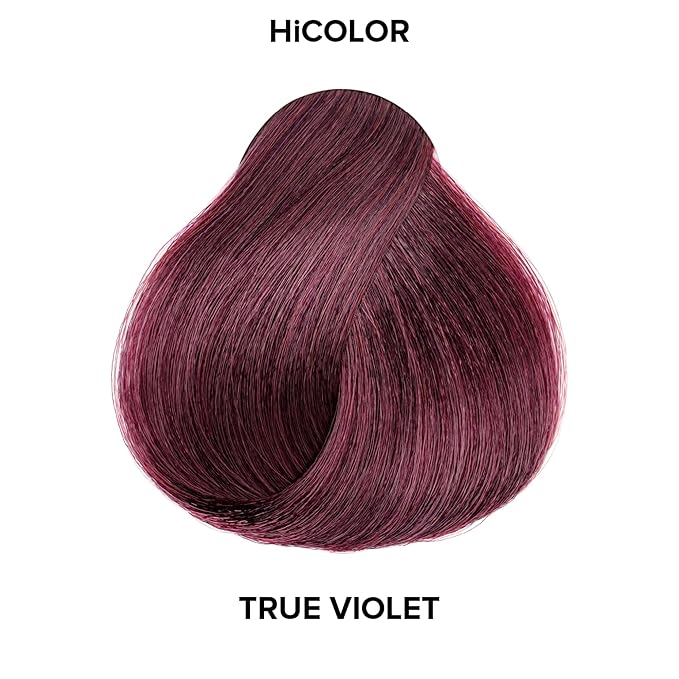 L'OREAL TECHNIQUE HiColor Violet & Black Shades Permanent Hair Color - Anti-Breakage Ceramide R Complex, Multi-Lift With No Brassiness, For Dark Bases and Long Lasting Color, H19 True Violet