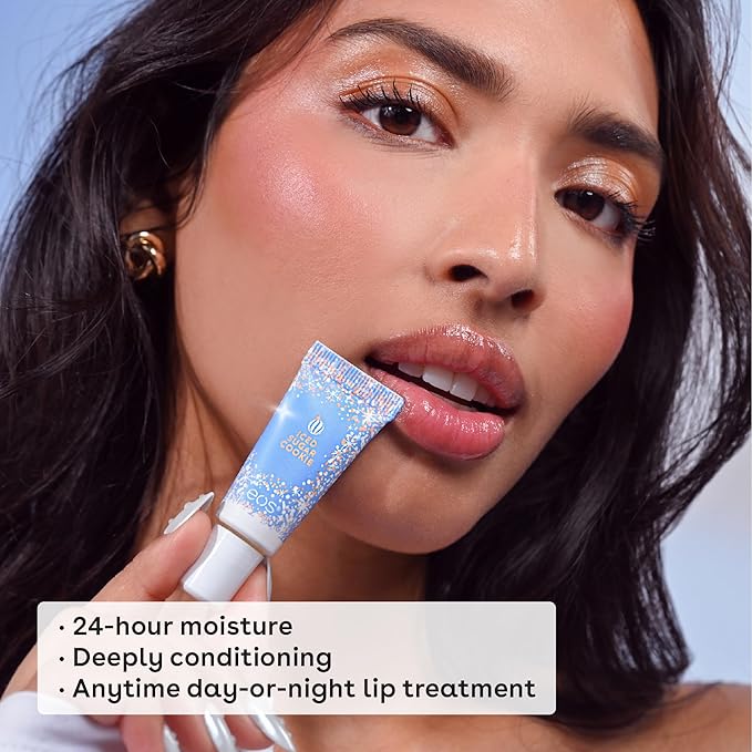 eos Holiday 24H Moisture Mini Super Balm Set, Sugar Plum Spritz, Candy Cane Swirl, Iced Sugar Cookie, Limited Edition Lip Care, Stocking Stuffers, 0.24 fl oz, 3-pack