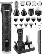Ufree Beard Trimmer for Men, Electric Razor Shavers, Cordless Hair Clippers, 7 in 1 Beard Grooming Kit for Mustache, Body, Nose and Facial, Gifts for Men
