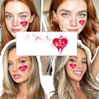 Face Glitter Freckles Tattoo, Star Apple Temporary Makeup Patches, Body Glitter Sparkle Fake Freckles Stickers Festival, Concert,Carnival Party,Cosmetic Glitter,Rave Accessories Decorations 8 PCS