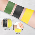 Black Yellow Bright Green Body Paint, Waterproof SFX Makeup for Adult Halloween Cosplay Witch Monster, Full Coverage Non-Toxic Face Painting for Stage Performances and Festival Designs