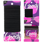 Goody Ultimate Daily Elastics Kit 48-Count | Ouchless No-Damage Hair Ties for Women & Men | 30 Black Elastics + 10 Neutral Seamless + 8 Black Seamless Ponytail Holders for All Hair Types