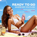 3-in-1 Electric Razor for Women, Painless Bikini Trimmer & Body Shaver, IPX7 Waterproof Wet/Dry, 120-Min Type-C Rechargeable, Gentle & Smooth Pink Shaver, Ideal Holiday Gift for Her