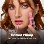 MIXIK Plumping Lip Ampoule, Hydrating Lip Gloss Plumping Ampoule made with Shea Butter & Argan Kernel Oil leaving Lips Plump, Smooth and Glossy, promotes Vibrant High-Gloss Plump Lips (Pink Plump)