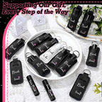 24 Pack Bachelorette Party Favor Lip Balm Set Team Bride Lip balm with Lipstick Holder Keychain Bride to be Lip balm Bridal Shower Proposal Gifts for Wedding Party Favors(White, Black)