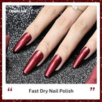 16.5ml Red Glitter Nail Polish Large Volume Quick Dry Nail Polish, Long Lasting Shine, Fingernail Toenail Nail Art DIY Home Travel Nail Art Gift