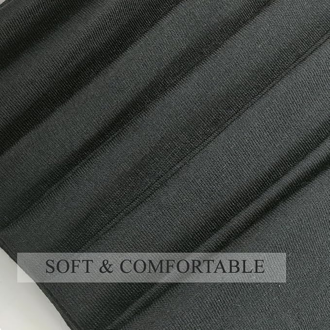 Fashion Headbands For Women Wide Headband Yoga Workout Head Bands Hair Accessories Black Band 6 Pack