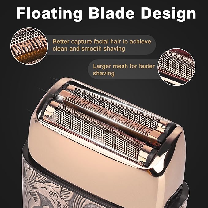 Ufree Foil Shavers Electric Razor for Men, Beard Trimmer Grooming Shaving Kit, Hair Trimmer, Cordless Head Shavers for Bald Men Barber Clippers, Birthday Gifts for Him