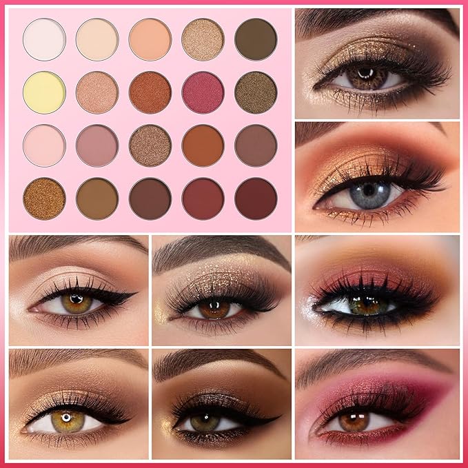 UCANBE Pretty All Set Eyeshadow Palette Pro 86 Colors Holiday Makeup Kit, Matte Shimmer Glitter Eye Shadows Highlighter Blush Contour All-in-One Make Up Pallet Christmas Valentines Gift Set