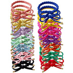 28 PCS Colorful Braided Hair Ties Bow Tie Hair Bracelets for Women Girls Elastic Hair Ties No Damage Ponytail Holders(14 Colors)