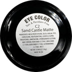 Sand Castle Matte Beige Brown Taupe Pressed Powder Single Vegan Eyeshadow; Talc, Paraben & Cruelty Free