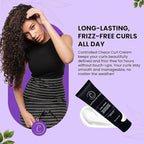 Controlled Chaos, As Seen on Shark Tank Curl Defining Cream for All Hair Types to Add Smoothness and Control Curly, Sulfate-Free Curl Cream (3oz)