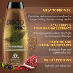 Disco Bronze Tanning Lotion with Bronzer – Bronzing Accelerator 30X DHA Indoor/Outdoor Tanning Bed Lotion for Men & Women, DHA Self Tanner, Skin Firming Ingredients, Hypoallergenic, Get Dark Fast