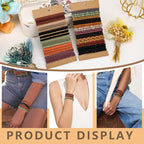 Boho Hair Ties 48pcs,Hair Accessories for Women, Hair Tie Bracelets,Ponytail Holders for Girls with Thick and Thin Hair,Soft Dual-Use No-Damage Ties,Mother's Day, Valentine's Day, Christmas gifts