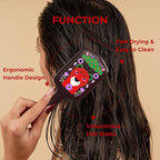 SIMETRA Wooden Paddle Hair Brush Unique Pattern Guinean Ovangkol Hardwood Bristles Hair Brushes for Women Wet Brush Detangling Brush for Scalp Massage for Men Kids for All Hair Types (Cheetah)