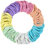 Expressions 216-Piece Hair Ties, 4mm Pastel Colors Value Pack, Durable Ponytail Holders For Thick Hair, Curly Hair and All Hair Types