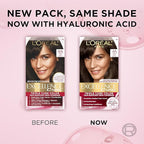 L'Oreal Paris Excellence Crème Permanent Hair Dye, Triple Care Hair Color with Pro-Keratine Complex for 100% Gray Hair Coverage, 4A Dark Ash Brown, 1 Kit (Pack of 2)