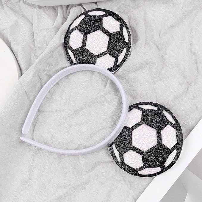 Game Day Fans Headbands for Women&Men, Glitter Ball Sports Hairbands, Sports Themed Hair Accessory, Team Party Favor