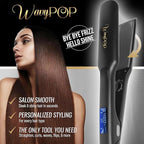 2 in 1 Professional Dual-Voltage Titanium Flat Iron Hair Straightener | up to 480°F | 10s Heat-Up | Straightening Iron & Hair Curling Wand 1.75" with Ceramic MCH Fast Heat, Auto Shut Off