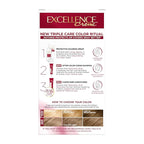 L'Oreal Paris Excellence Crème Permanent Hair Dye, Triple Care Hair Color with Pro-Keratine Complex for 100% Gray Hair Coverage, 7.5A Medium Ash Blonde, 1 Kit