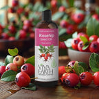 Rosehip Seed Oil - 8 Fl Oz - 100% Pure & Natural Cold Pressed Premium Grade. for Face, Skin Care, Hair Care, Gua Sha Massage, Fast Absorbing and Light Weight Oil