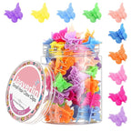 50 Pcs Butterfly Clips for Hair, Cute 90s Y2K Butterflies Mini Hair Claws Clips for Girls Hair Accessories Small, Colorful Pastel 10 Colors, 5 of each color (Vivid Spectrum)