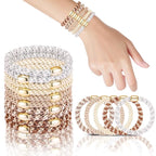 Hair Ties No Damage - 10PCS Ponytail Holders - Elastic Hair Ties for Thick Hair - Braided Hair Bands for Women Girls's Hair - Milk apricot color