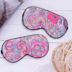 100% Pure Silk Eye Mask Sleep Eye Mask Eye Cover Eyeshade Sleeping Eye Mask Printed Colors (#12)