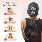 Kitsch Scrunchies for Women - No Crease Hair Ties for Girls | Scrunchies For All Hair Types and Textures, Perfect for Day or Night | Ideal Gifts for Women - Moss Green, 5 Pcs