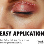 Fazit Makeup Patches - Candy Cane Eye Wings - Glow Up Make-Up Patches - Cute Glitter Makeup Accessories for Women - Cosmetic Glitter for Face