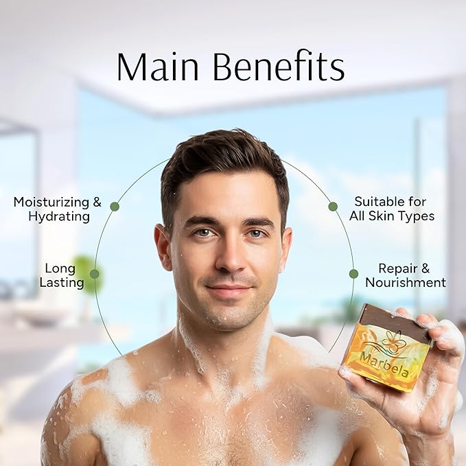 Marbela Cosmetics Cabin Spice Handmade Soap Bar - Made in USA, Vegan Friendly, Palm Oil Free, Natural Bar Soap - Gentle Face & Body Soap for Daily Skin Care, Moisturizing & Nourishing - 3.5 oz