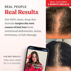 HAIRtamin Advanced Formula Hair Vitamins, Growth Supplement for Women & Men, Supports Stronger, Longer, Visibly Thicker Hair, With 5000 mcg Biotin, Vitamins & Antioxidants, 100% Vegan - 1 Month Supply