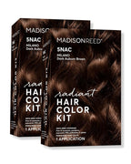 Madison Reed Radiant Hair Color Kit - 5NAC Dark Chocolate Brown with Copper-Auburn Undertones (Milano Brown), Dimensional Gray Hair Blending Permanent Hair Dye, PPD-Free & Ammonia-Free, 2 Pack