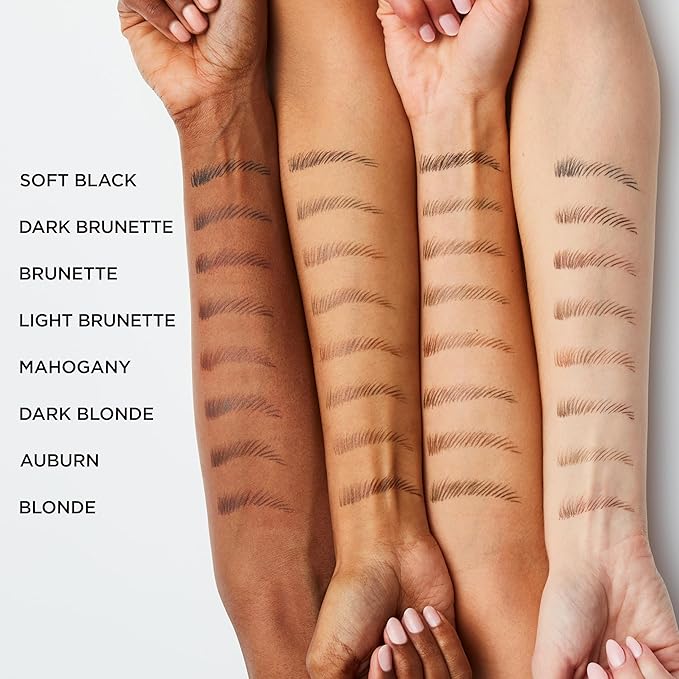 L'Oreal Paris Faux Brow, Hair-Like, Filling Eyebrow Pen with Double-Brush Tip, Fast & Precise Eyebrow Makeup, Dark Brunette, 0.04 Fl Oz